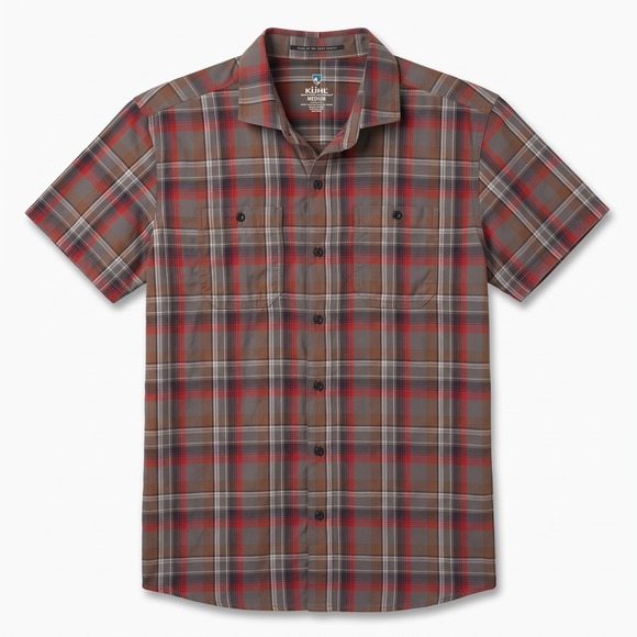 Kuhl Other - Kuhl Plaid Button Down Shirt Mens Medium Brown Red Excellent Tapered Fit